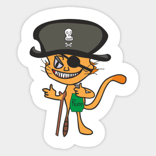 Cat pirate Sticker